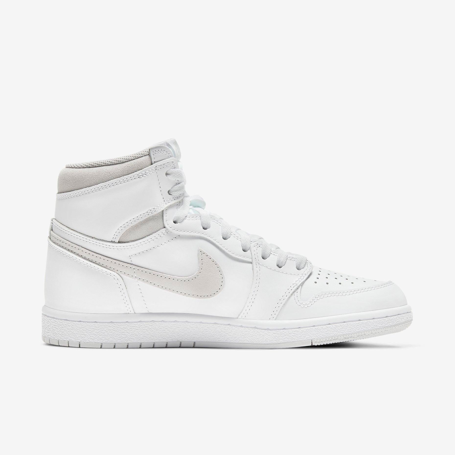 Air Jordan 1 Retro High OG '85 'Neutral Grey' (2021) [BQ4422-100] Athletic Basketball Sports Sneakers in White / Neutral Grey for Unisex Adult Mens - AVBL MRKT (4)