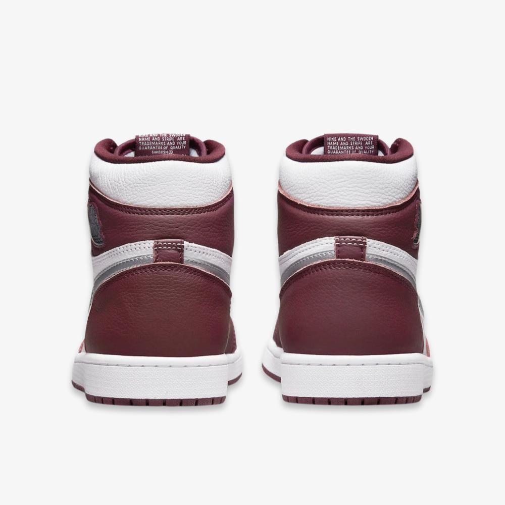 Air Jordan 1 Retro High OG 'Bordeaux' (2021) [555088-611] Athletic Basketball Sports Sneakers in Bordeaux / Metallic Silver - White for Unisex Adult Mens - AVBL MRKT (6)