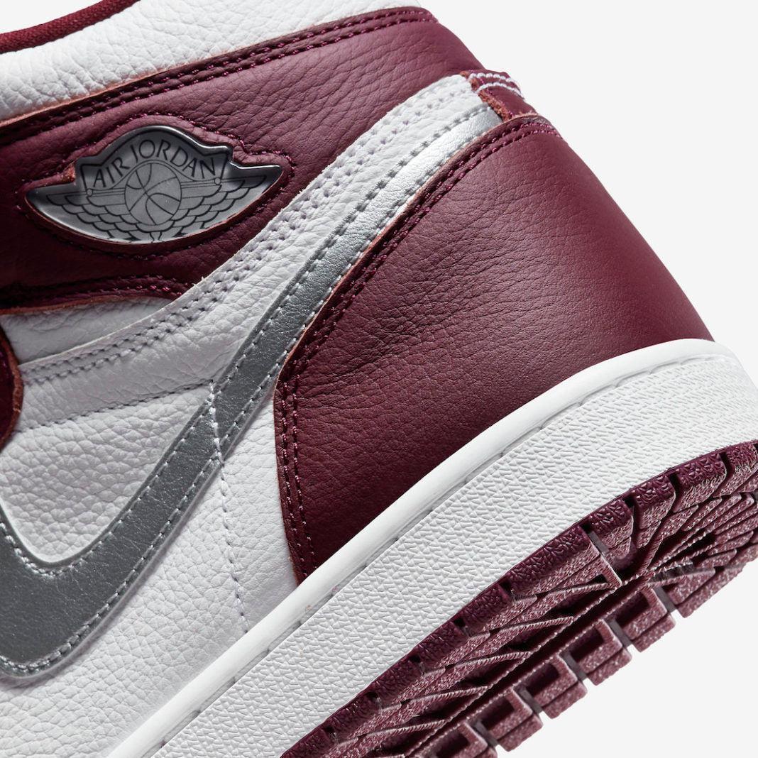 Air Jordan 1 Retro High OG 'Bordeaux' (2021) [555088-611] Athletic Basketball Sports Sneakers in Bordeaux / Metallic Silver - White for Unisex Adult Mens - AVBL MRKT (8)
