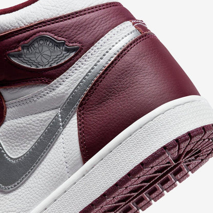 Air Jordan 1 Retro High OG 'Bordeaux' (2021) [555088-611] Athletic Basketball Sports Sneakers in Bordeaux / Metallic Silver - White for Unisex Adult Mens - AVBL MRKT (8)