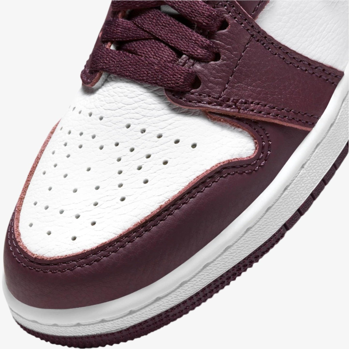 Air Jordan 1 Retro High OG 'Bordeaux' (2021) (GS) [575441-611] Athletic Basketball Sports Sneakers in Bordeaux / Metallic Silver - White for Unisex Youth Kids Junior Boys Girls - AVBL MRKT (7)