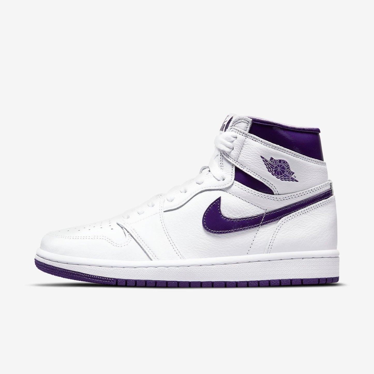 Air Jordan 1 Retro High OG 'Court Purple' (2021) (Womens) [CD0461-151] Athletic Basketball Sports Sneakers in White / Court Purple for Unisex Adult Female Ladies Girls WMNS - AVBL MRKT (2)