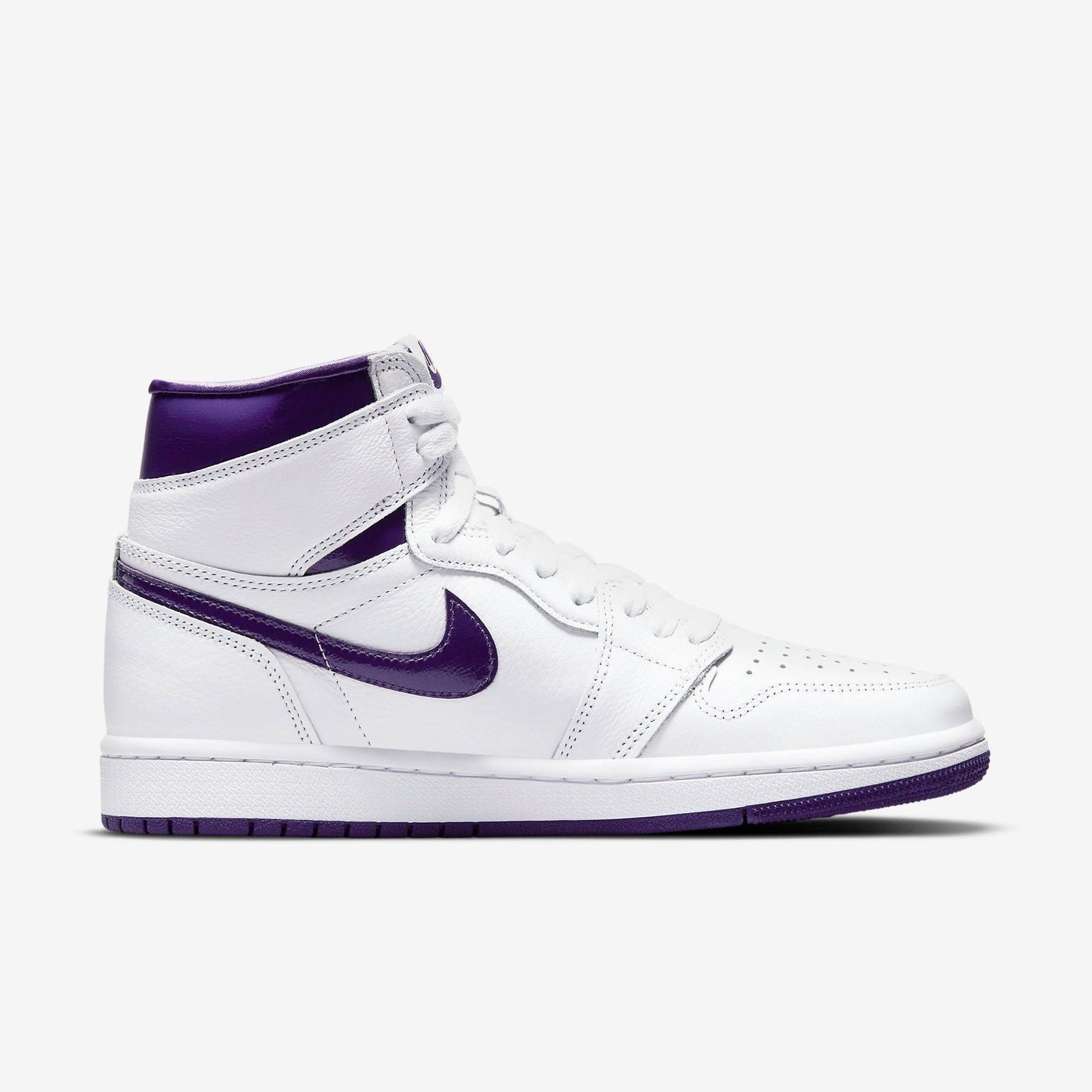 Air Jordan 1 Retro High OG 'Court Purple' (2021) (Womens) [CD0461-151] Athletic Basketball Sports Sneakers in White / Court Purple for Unisex Adult Female Ladies Girls WMNS - AVBL MRKT (4)