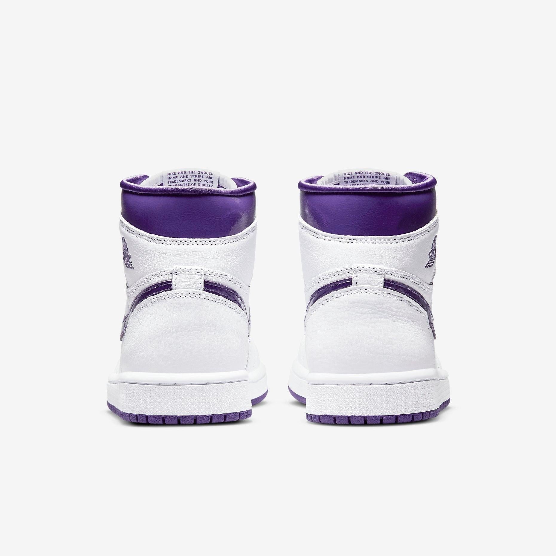 Air Jordan 1 Retro High OG 'Court Purple' (2021) (Womens) [CD0461-151] Athletic Basketball Sports Sneakers in White / Court Purple for Unisex Adult Female Ladies Girls WMNS - AVBL MRKT (6)