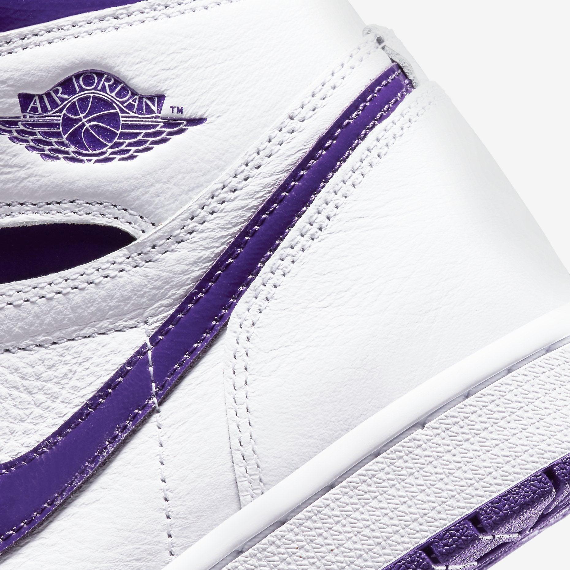 Air Jordan 1 Retro High OG 'Court Purple' (2021) (Womens) [CD0461-151] Athletic Basketball Sports Sneakers in White / Court Purple for Unisex Adult Female Ladies Girls WMNS - AVBL MRKT (8)