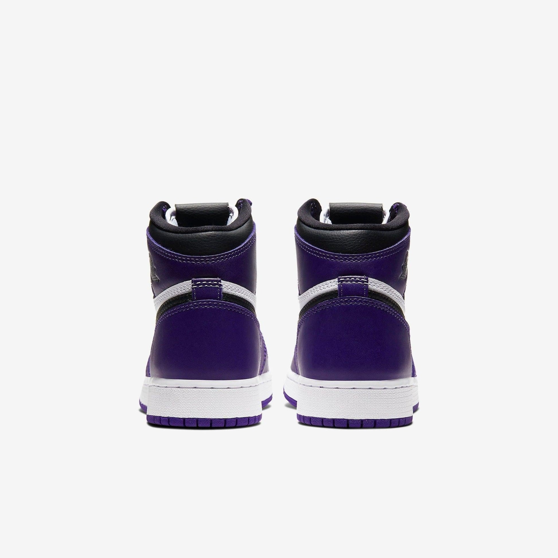 Air Jordan 1 Retro High OG 'Court Purple 2.0' (2020) (GS) [575441-500] Athletic Basketball Sports Sneakers in Court Purple / Black - White for Unisex Youth Kids Junior Boys Girls - AVBL MRKT (6)