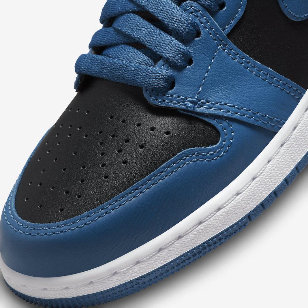 Air Jordan 1 Retro High OG 'Dark Marina Blue / Black' (2022) (GS) [575441-404] Athletic Basketball Sports Sneakers in Dark Marina Blue / Black - White for Unisex Youth Kids Junior Boys Girls - AVBL MRKT (7)