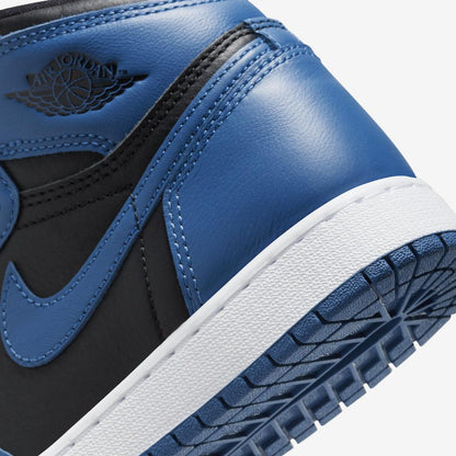 Air Jordan 1 Retro High OG 'Dark Marina Blue / Black' (2022) (GS) [575441-404] Athletic Basketball Sports Sneakers in Dark Marina Blue / Black - White for Unisex Youth Kids Junior Boys Girls - AVBL MRKT (8)