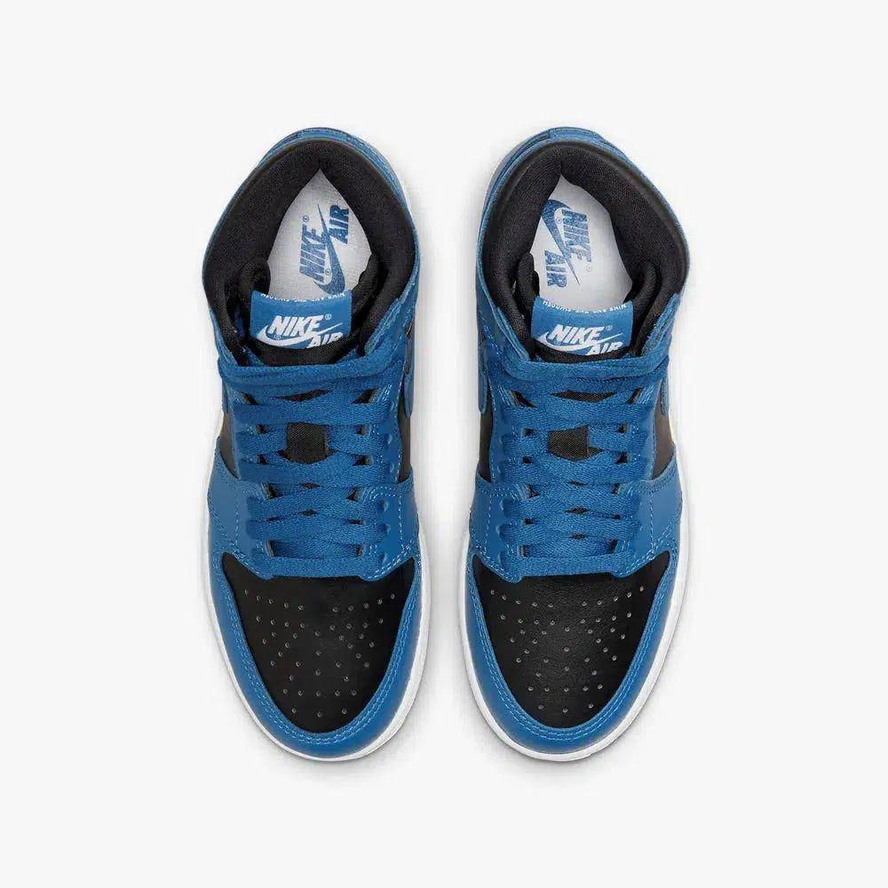 Air Jordan 1 Retro High OG 'Dark Marina Blue / Black' (2022) (GS) [575441-404] Athletic Basketball Sports Sneakers in Dark Marina Blue / Black - White for Unisex Youth Kids Junior Boys Girls - AVBL MRKT (5)