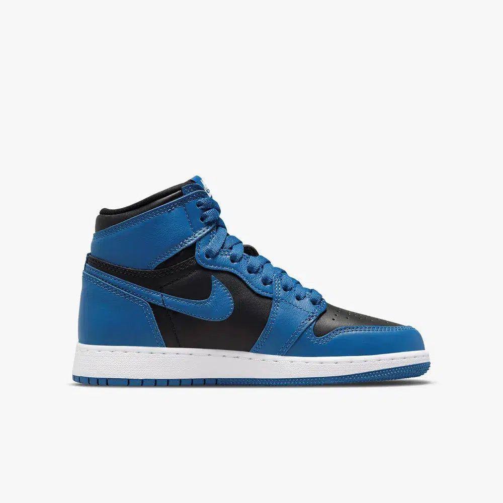 Air Jordan 1 Retro High OG 'Dark Marina Blue / Black' (2022) (GS) [575441-404] Athletic Basketball Sports Sneakers in Dark Marina Blue / Black - White for Unisex Youth Kids Junior Boys Girls - AVBL MRKT (4)
