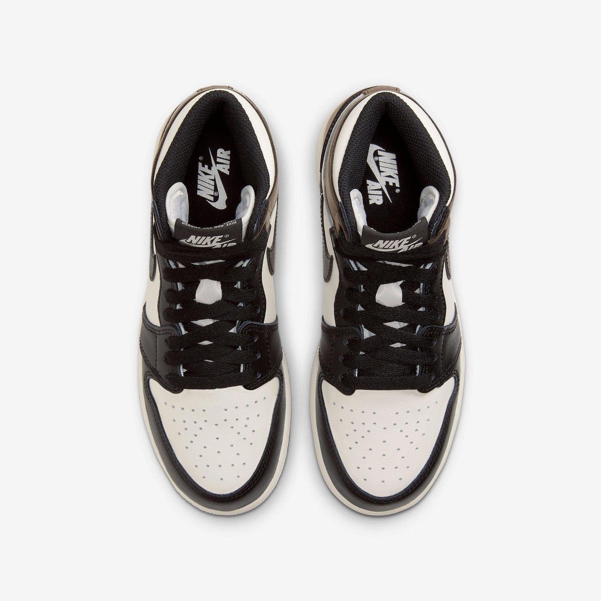 Air Jordan 1 Retro High OG 'Dark Mocha' (2020) (GS) [575441-105] Athletic Basketball Sports Sneakers in Sail / Black - Dark Mocha for Unisex Youth Kids Junior Boys Girls - AVBL MRKT (5)