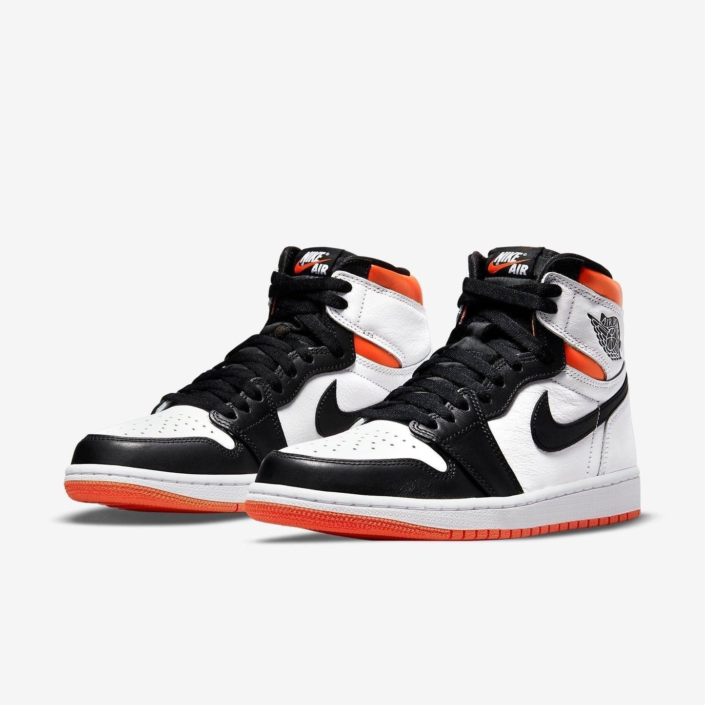 Air Jordan 1 Retro High OG 'Electro Orange' (2021) [555088-180] Athletic Basketball Sports Sneakers in White / Black - Electro Orange for Unisex Adult Mens - AVBL MRKT (1)