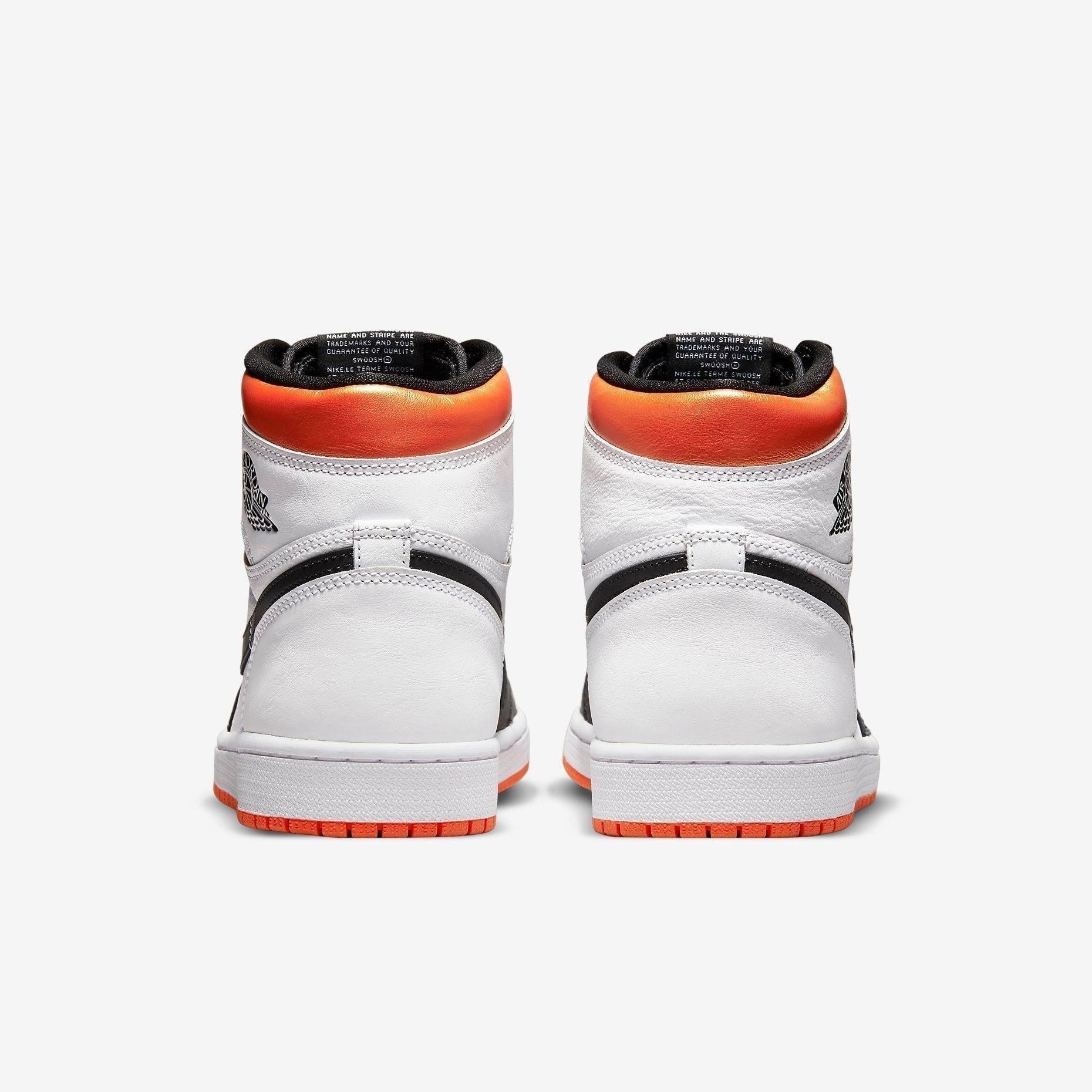 Air Jordan 1 Retro High OG 'Electro Orange' (2021) [555088-180] Athletic Basketball Sports Sneakers in White / Black - Electro Orange for Unisex Adult Mens - AVBL MRKT (6)