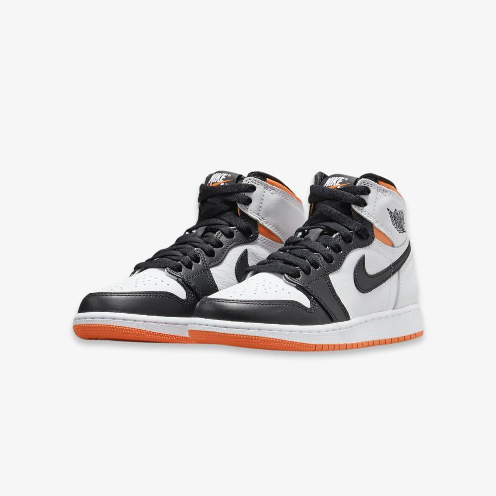 Air Jordan 1 Retro High OG 'Electro Orange' (2021) (GS) [575441-180] Athletic Basketball Sports Sneakers in White / Black - Electro Orange for Unisex Youth Kids Junior Boys Girls - AVBL MRKT (1)