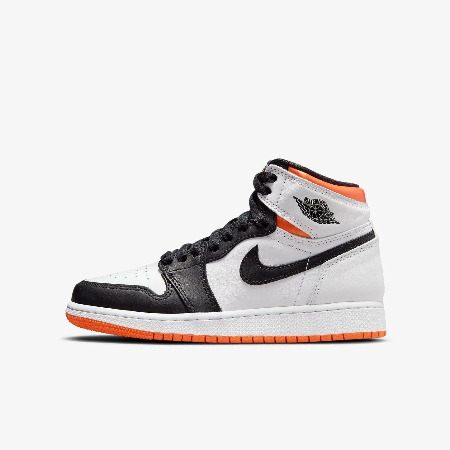 Air Jordan 1 Retro High OG 'Electro Orange' (2021) (GS) [575441-180] Athletic Basketball Sports Sneakers in White / Black - Electro Orange for Unisex Youth Kids Junior Boys Girls - AVBL MRKT (2)