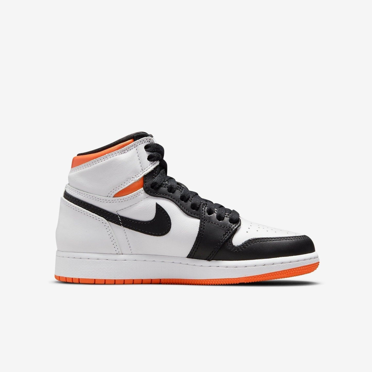 Air Jordan 1 Retro High OG 'Electro Orange' (2021) (GS) [575441-180] Athletic Basketball Sports Sneakers in White / Black - Electro Orange for Unisex Youth Kids Junior Boys Girls - AVBL MRKT (4)