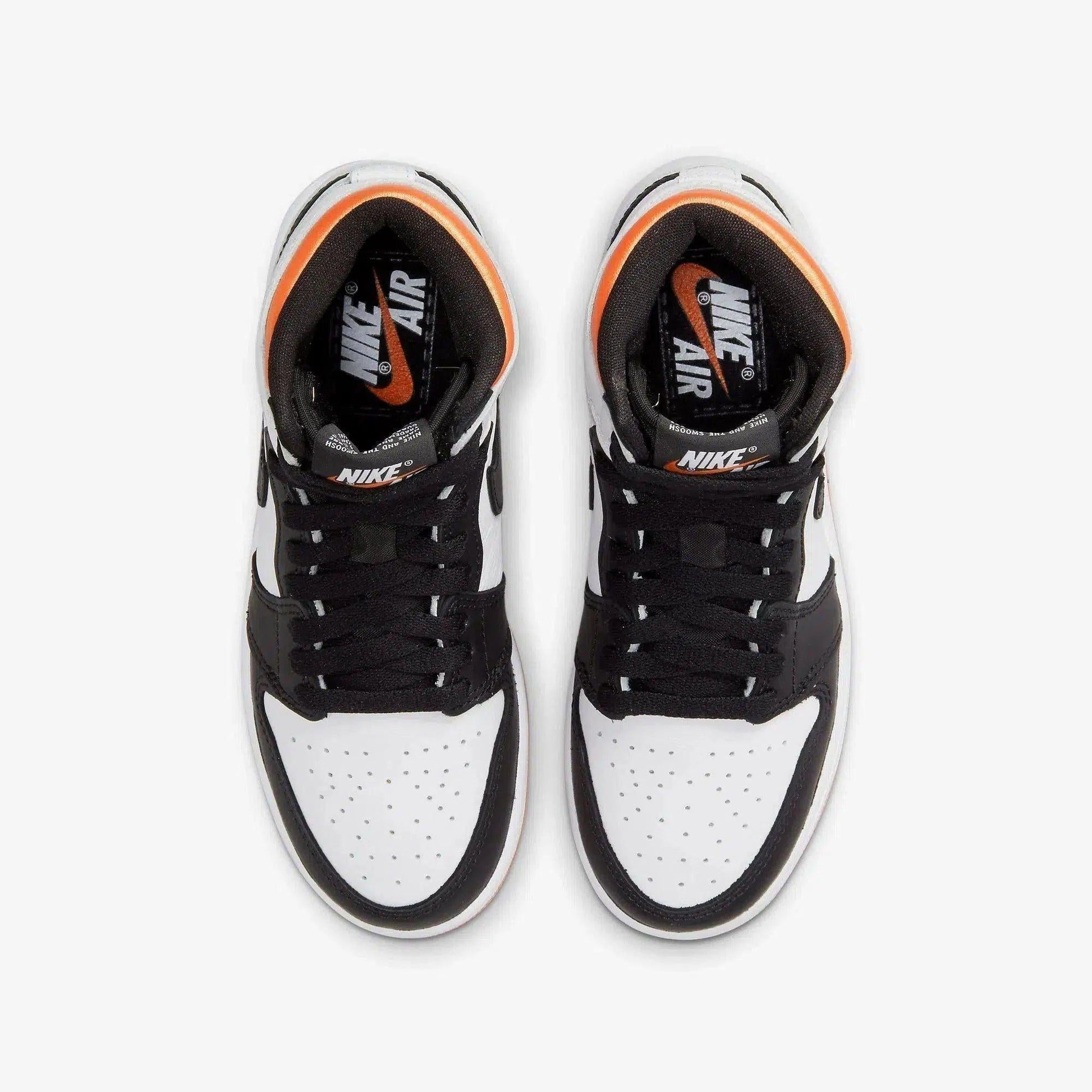 Air Jordan 1 Retro High OG 'Electro Orange' (2021) (GS) [575441-180] Athletic Basketball Sports Sneakers in White / Black - Electro Orange for Unisex Youth Kids Junior Boys Girls - AVBL MRKT (5)