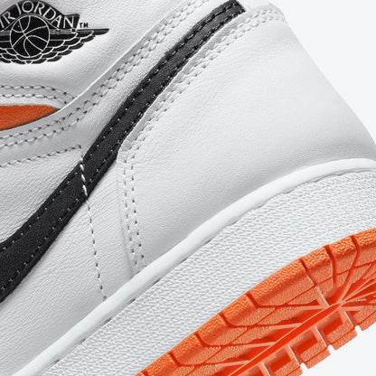 Air Jordan 1 Retro High OG 'Electro Orange' (2021) (GS) [575441-180] Athletic Basketball Sports Sneakers in White / Black - Electro Orange for Unisex Youth Kids Junior Boys Girls - AVBL MRKT (8)