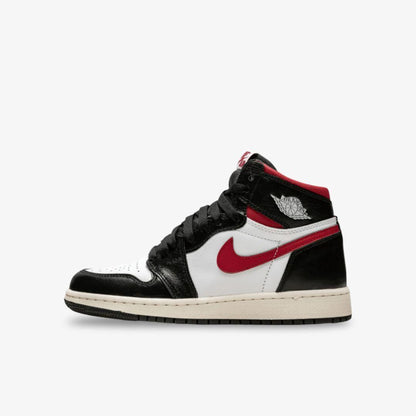 Air Jordan 1 Retro High OG 'Gym Red' (2019) (GS) [575441-061] Athletic Basketball Sports Sneakers in Black / Gym Red - White - Sail for Unisex Youth Kids Junior Boys Girls - AVBL MRKT (2)