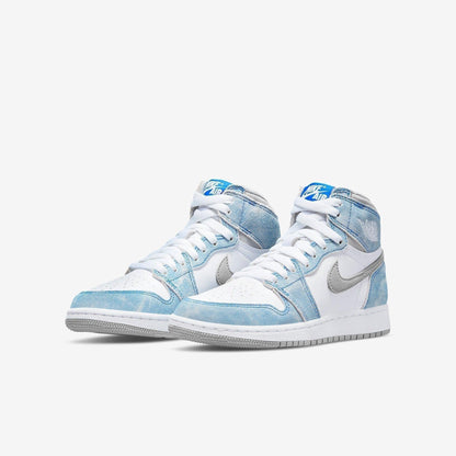 Air Jordan 1 Retro High OG 'Hyper Royal' (2021) (GS) [575441-402] Athletic Basketball Sports Sneakers in Hyper Royal / White for Unisex Youth Kids Junior Boys Girls - AVBL MRKT (1)