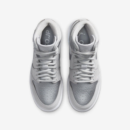 Air Jordan 1 Retro High OG 'Japan Metallic Silver' (2020) (GS) [575441-029] Athletic Basketball Sports Sneakers in Neutral Grey / Metallic Silver for Unisex Youth Kids Junior Boys Girls - AVBL MRKT (4)