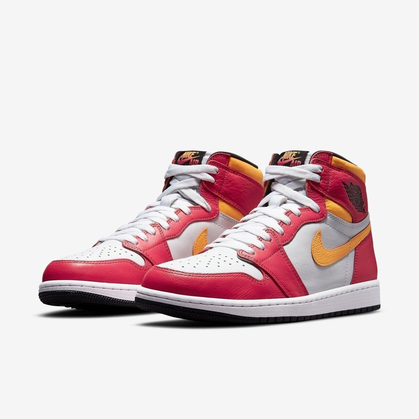 Air Jordan 1 Retro High OG 'Light Fusion Red' (2021) [555088-603] Athletic Basketball Sports Sneakers in Light Fusion Red / Black - White for Unisex Adult Mens - AVBL MRKT (1)