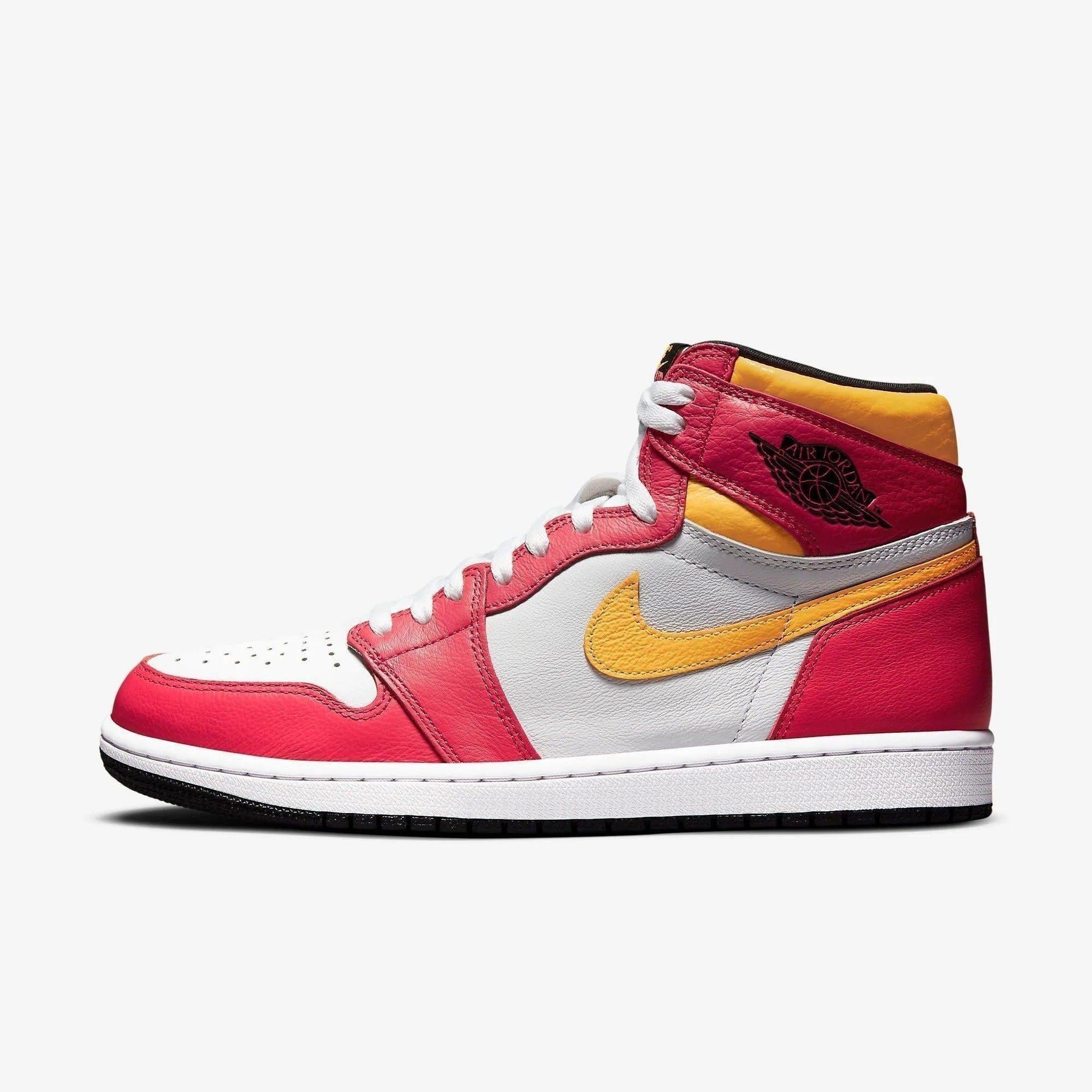 Air Jordan 1 Retro High OG 'Light Fusion Red' (2021) [555088-603] Athletic Basketball Sports Sneakers in Light Fusion Red / Black - White for Unisex Adult Mens - AVBL MRKT (2)