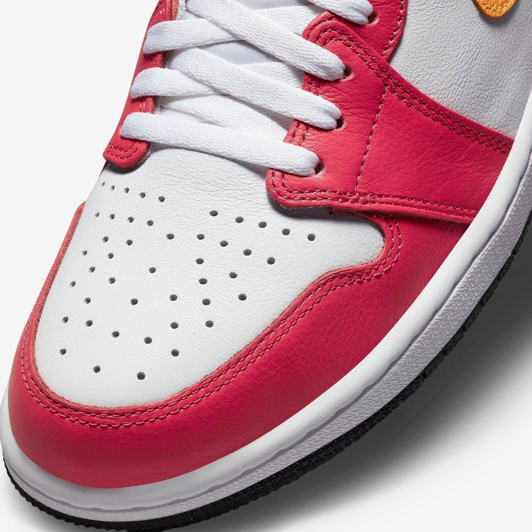 Air Jordan 1 Retro High OG 'Light Fusion Red' (2021) [555088-603] Athletic Basketball Sports Sneakers in Light Fusion Red / Black - White for Unisex Adult Mens - AVBL MRKT (7)
