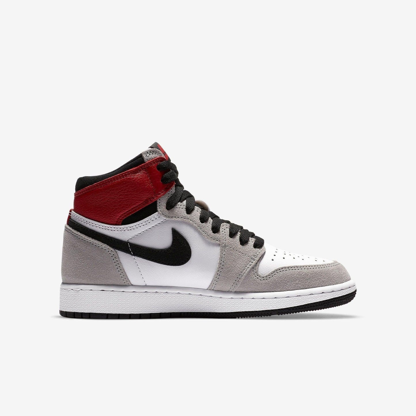Air Jordan 1 Retro High OG 'Light Smoke Grey' (2020) (GS) [575441-126] Athletic Basketball Sports Sneakers in White / Black - Light Smoke Grey for Unisex Youth Kids Junior Boys Girls - AVBL MRKT (4)