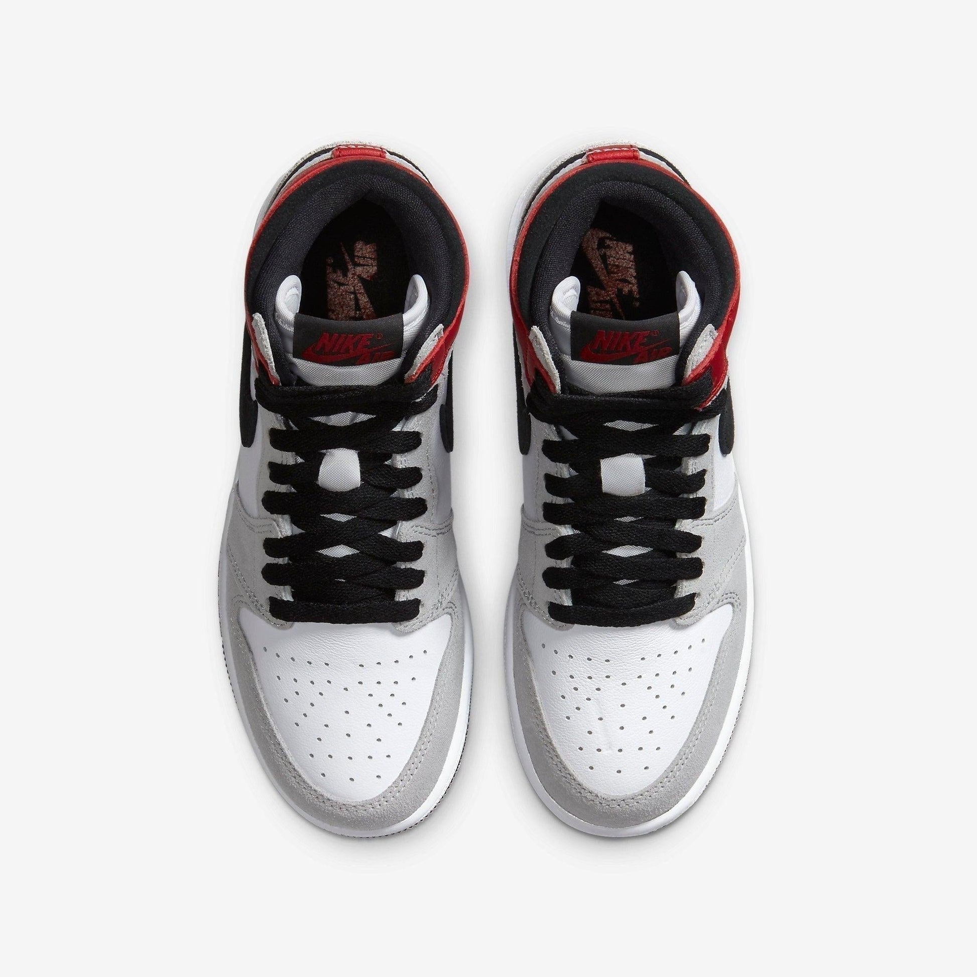 Air Jordan 1 Retro High OG 'Light Smoke Grey' (2020) (GS) [575441-126] Athletic Basketball Sports Sneakers in White / Black - Light Smoke Grey for Unisex Youth Kids Junior Boys Girls - AVBL MRKT (5)