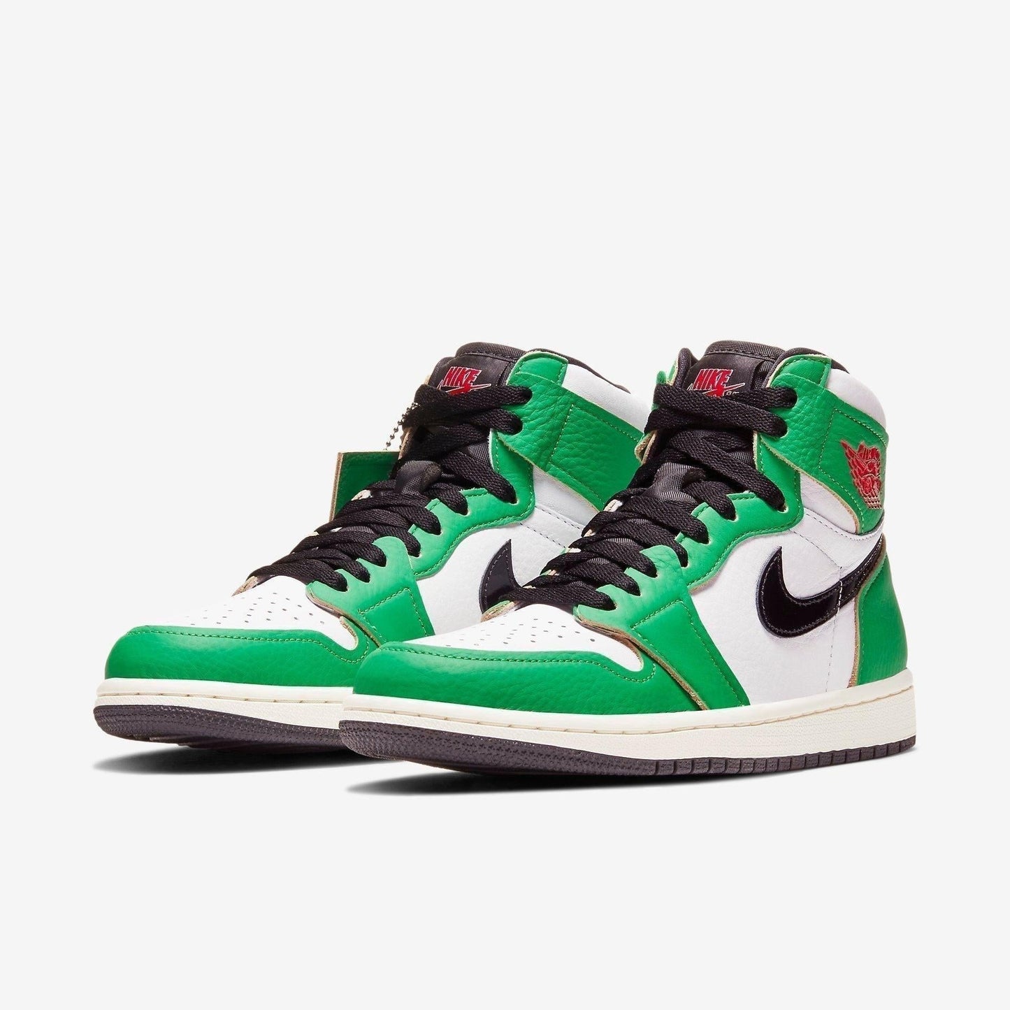 Air Jordan 1 Retro High OG 'Lucky Green' (2020) (Womens) [DB4612-300] Athletic Basketball Sports Sneakers in Lucky Green / Black - White - Sail for Unisex Adult Female Ladies Girls WMNS - AVBL MRKT (1)