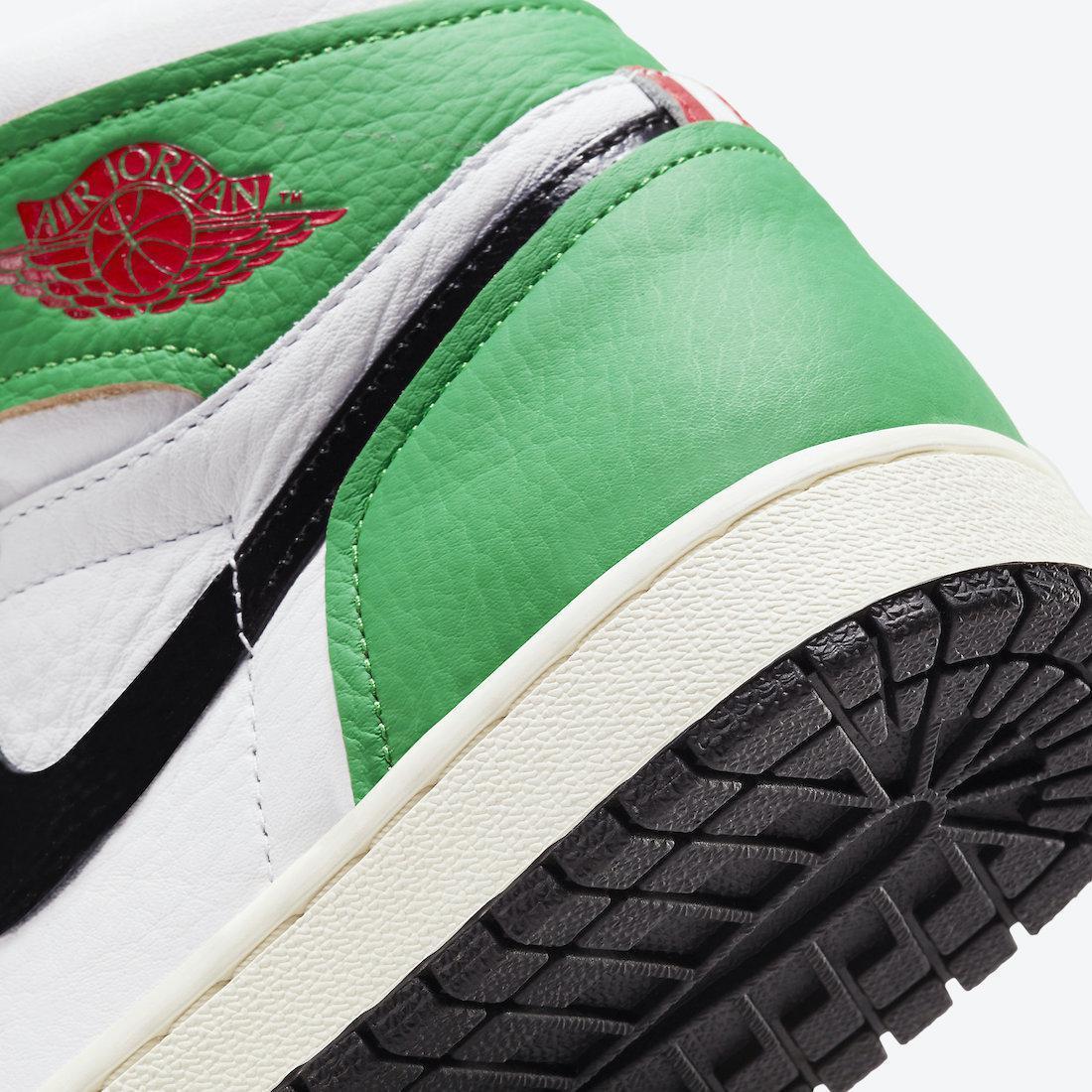 Air Jordan 1 Retro High OG 'Lucky Green' (2020) (Womens) [DB4612-300] Athletic Basketball Sports Sneakers in Lucky Green / Black - White - Sail for Unisex Adult Female Ladies Girls WMNS - AVBL MRKT (9)