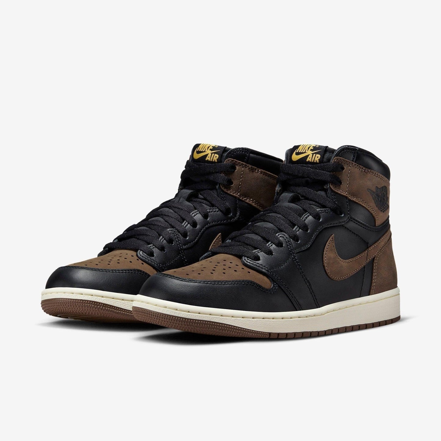 Air Jordan 1 Retro High OG 'Palomino' (2023) [DZ5485-020] Athletic Basketball Sports Sneakers in Black / Metallic Gold - Palomino - Sail for Unisex Adult Mens - AVBL MRKT (1)