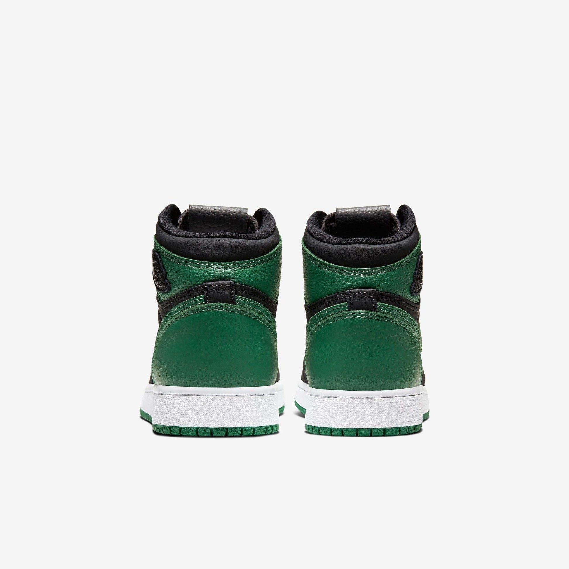 Air Jordan 1 Retro High OG 'Pine Green 2.0' (2020) (GS) [575441-030] Athletic Basketball Sports Sneakers in Black / Pine Green - White - Gym Red for Unisex Youth Kids Junior Boys Girls - AVBL MRKT (6)