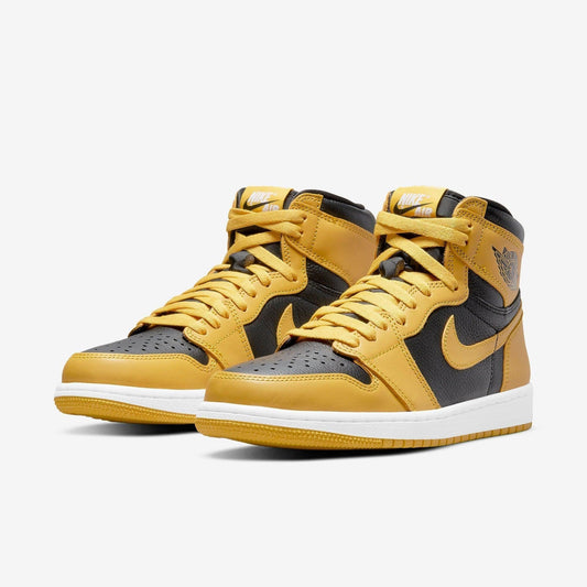 Air Jordan 1 Retro High OG 'Pollen' (2021) [555088-701] Athletic Basketball Sports Sneakers in Pollen / White - Black for Unisex Adult Mens - AVBL MRKT (1)