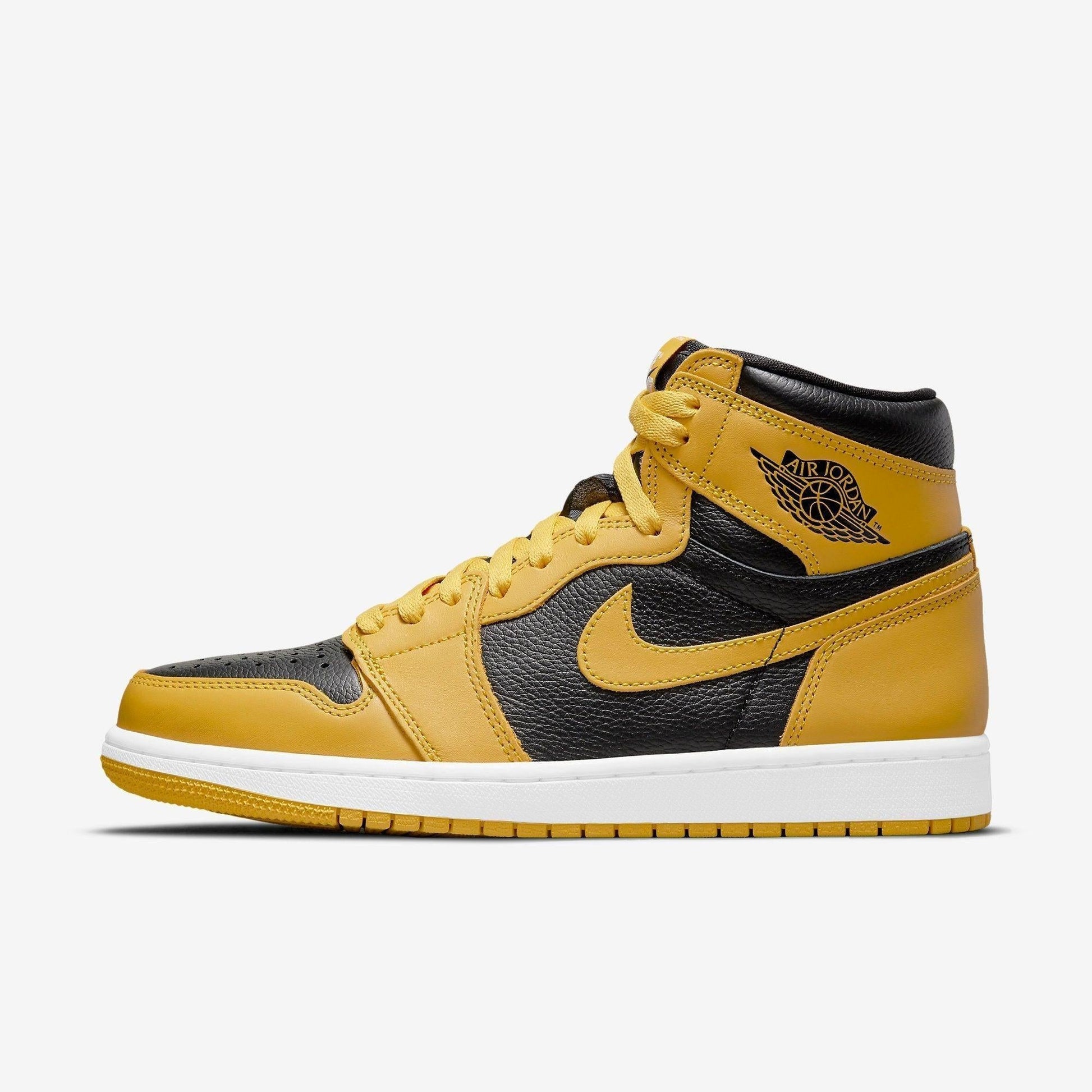 Air Jordan 1 Retro High OG 'Pollen' (2021) [555088-701] Athletic Basketball Sports Sneakers in Pollen / White - Black for Unisex Adult Mens - AVBL MRKT (2)