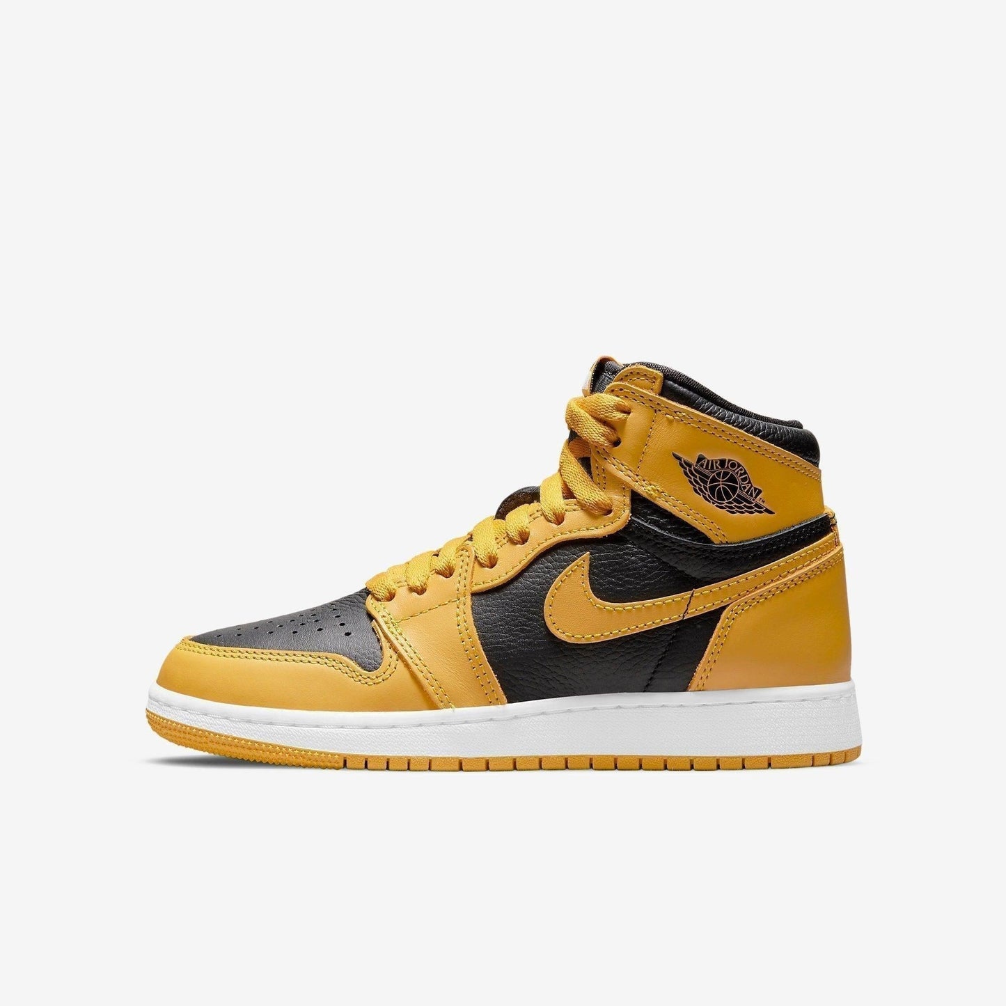 Air Jordan 1 Retro High OG 'Pollen' (2021) (GS) [575441-701] Athletic Basketball Sports Sneakers in Pollen / White - Black for Unisex Youth Kids Junior Boys Girls - AVBL MRKT (2)