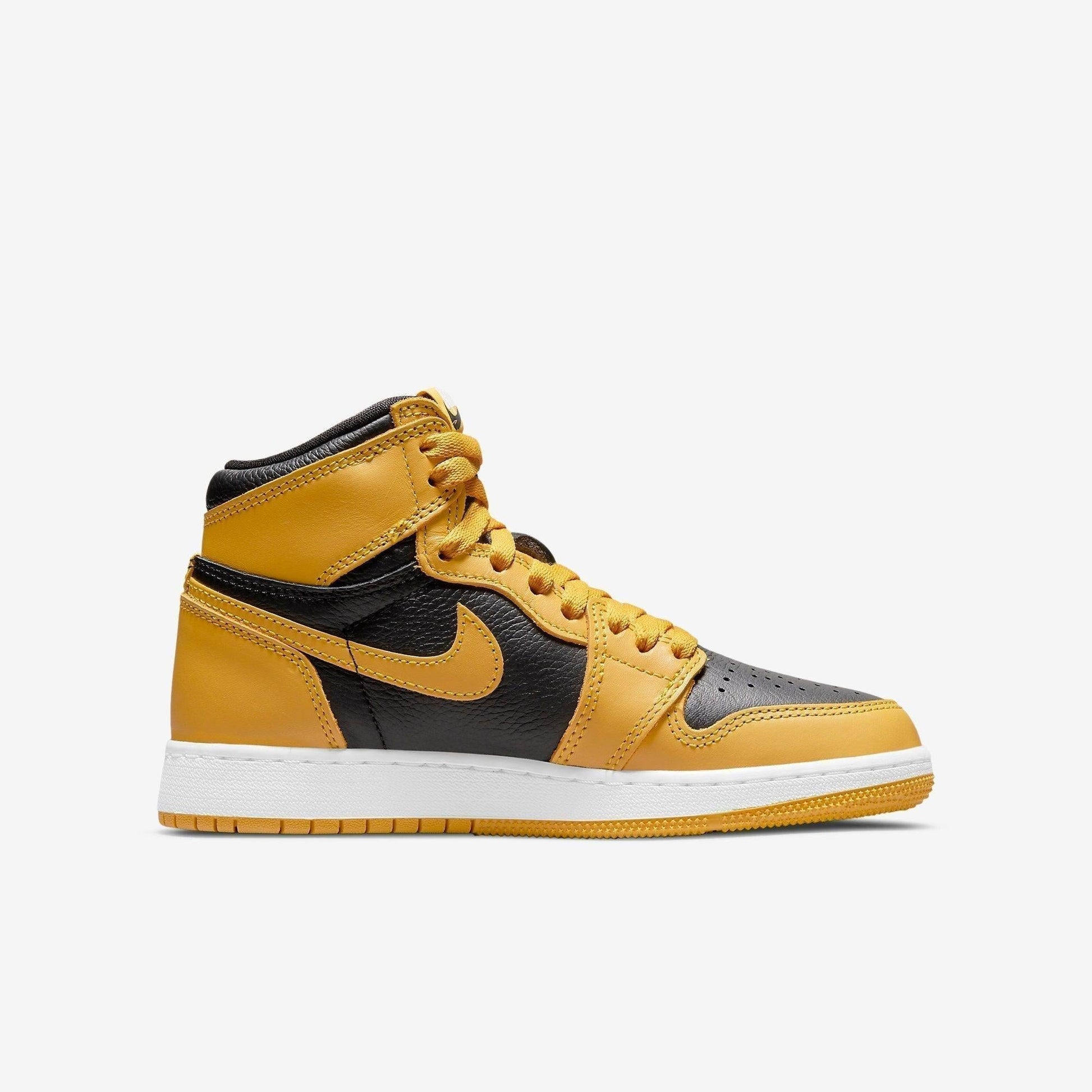 Air Jordan 1 Retro High OG 'Pollen' (2021) (GS) [575441-701] Athletic Basketball Sports Sneakers in Pollen / White - Black for Unisex Youth Kids Junior Boys Girls - AVBL MRKT (4)