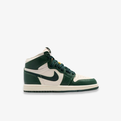 Air Jordan 1 Retro High OG 'Pro Green / Fir' (2025) (PS) [FD2597-101] Athletic Basketball Sports Sneakers in Pale Ivory / Pro Green - Fir for Unisex Little Kids Pre-School Boys Girls - AVBL MRKT (4)
