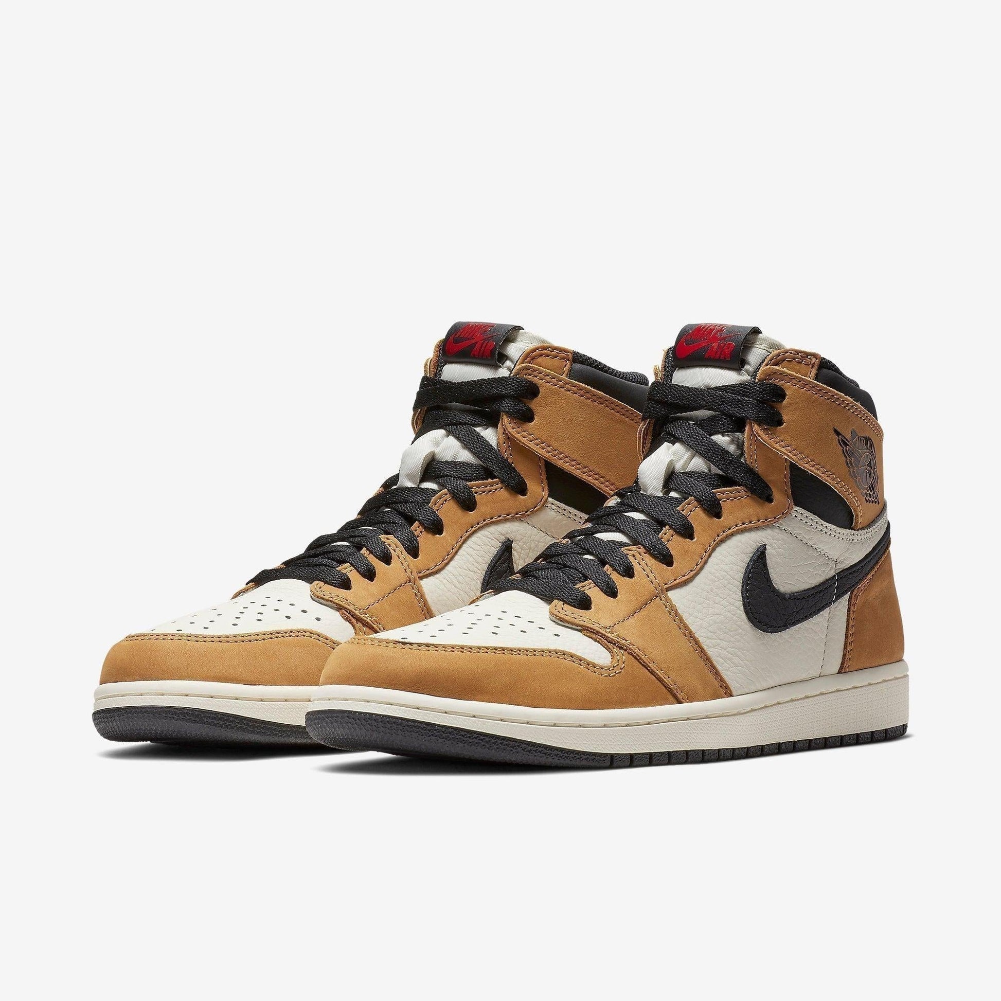 Air Jordan 1 Retro High OG 'ROTY / Rookie of The Year' (2018) [555088-700] Athletic Basketball Sports Sneakers in Golden Harvest / Black - Sail for Unisex Adult Mens - AVBL MRKT (1)