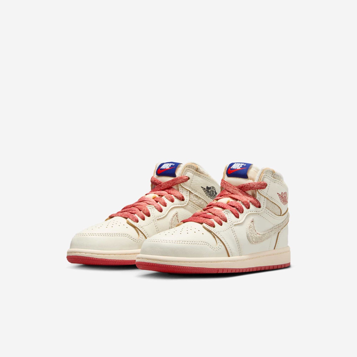 Air Jordan 1 Retro High OG 'Rare Air / Cinnabar' (2025) (PS) [FD2597-100] Athletic Basketball Sports Sneakers in Sail / Cinnabar - Light Bone for Unisex Little Kids Pre-School Boys Girls - AVBL MRKT (1)