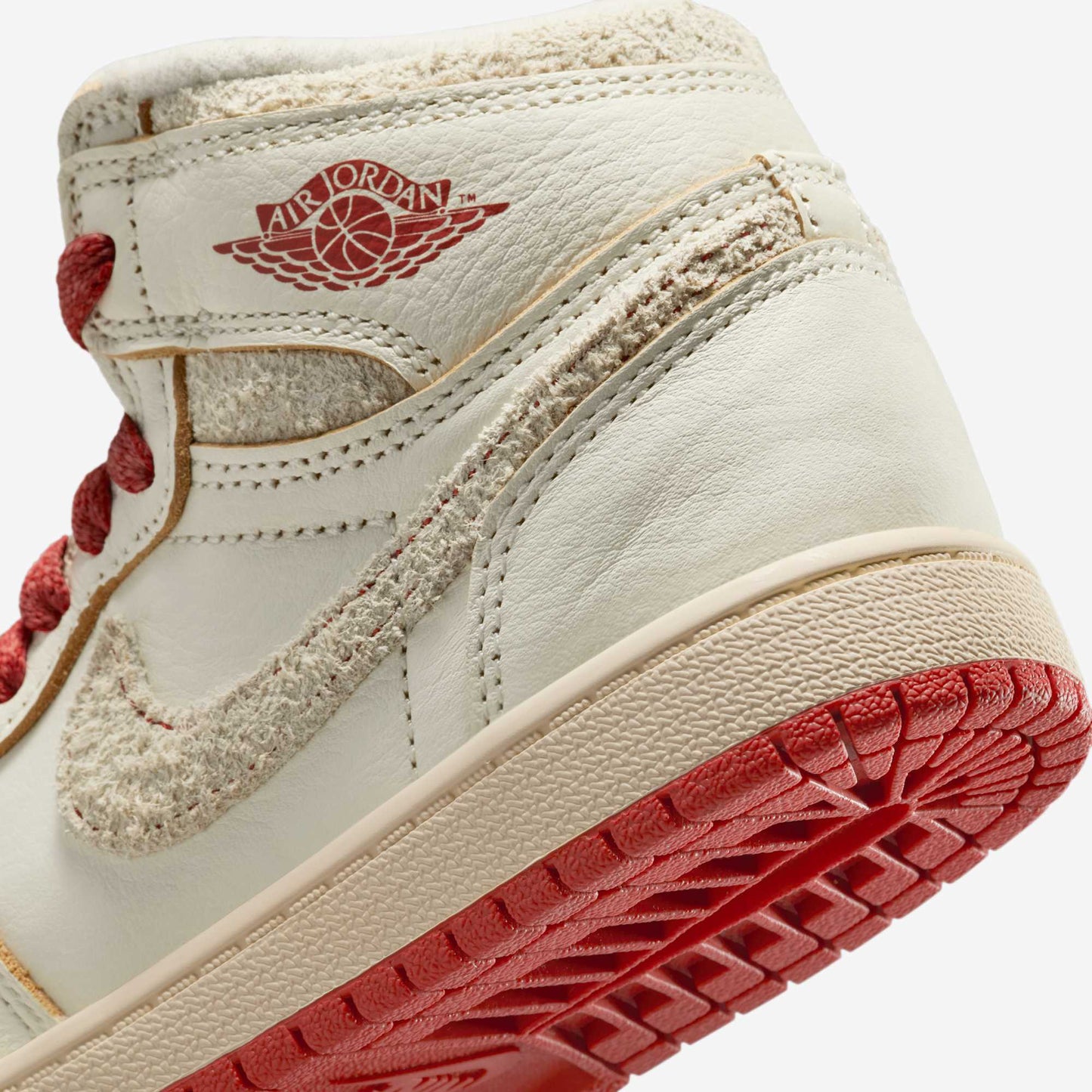 Air Jordan 1 Retro High OG 'Rare Air / Cinnabar' (2025) (PS) [FD2597-100] Athletic Basketball Sports Sneakers in Sail / Cinnabar - Light Bone for Unisex Little Kids Pre-School Boys Girls - AVBL MRKT (8)