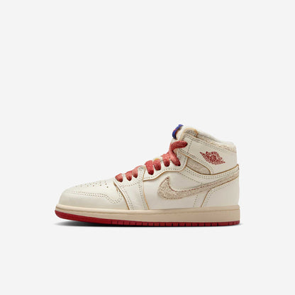 Air Jordan 1 Retro High OG 'Rare Air / Cinnabar' (2025) (PS) [FD2597-100] Athletic Basketball Sports Sneakers in Sail / Cinnabar - Light Bone for Unisex Little Kids Pre-School Boys Girls - AVBL MRKT (2)