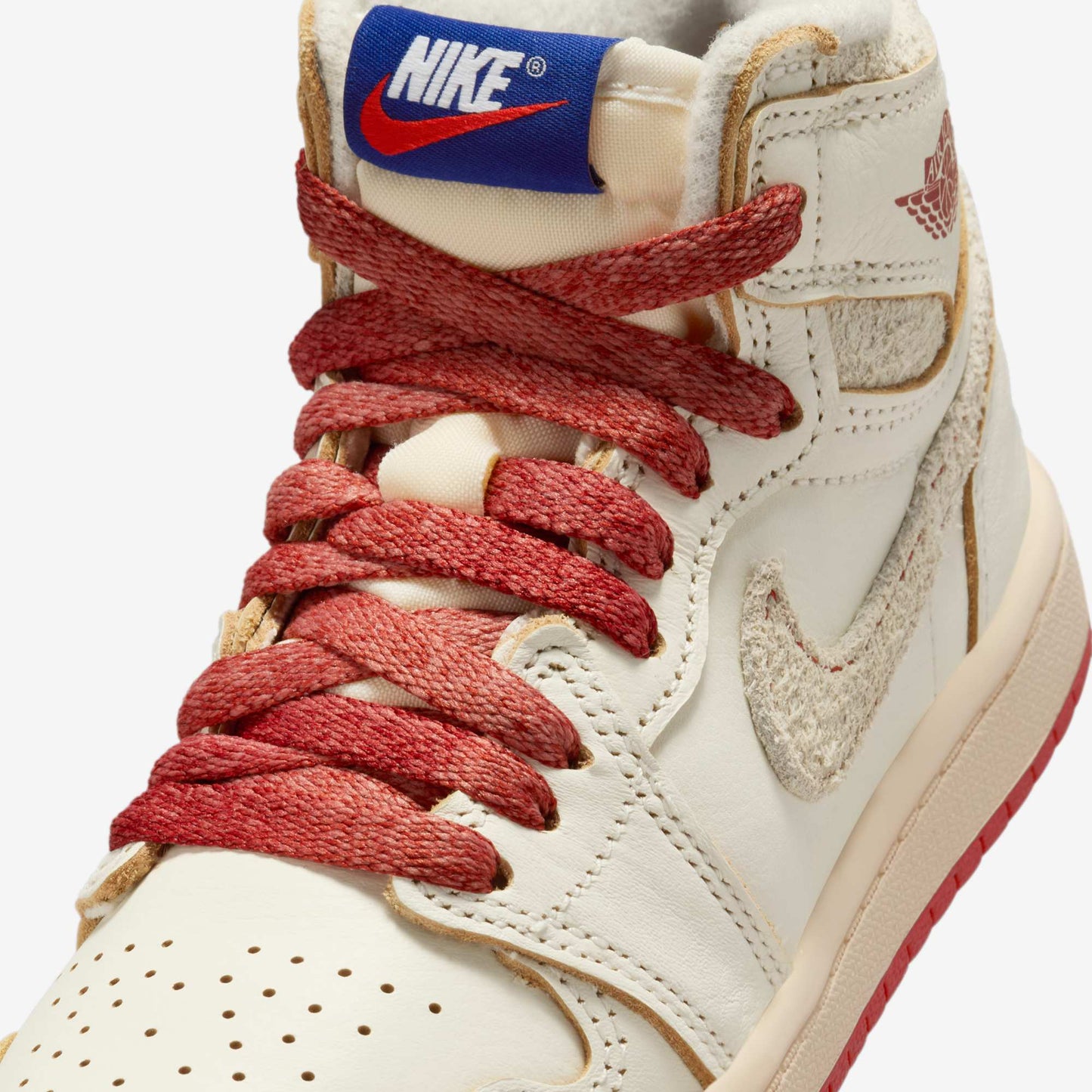 Air Jordan 1 Retro High OG 'Rare Air / Cinnabar' (2025) (PS) [FD2597-100] Athletic Basketball Sports Sneakers in Sail / Cinnabar - Light Bone for Unisex Little Kids Pre-School Boys Girls - AVBL MRKT (7)