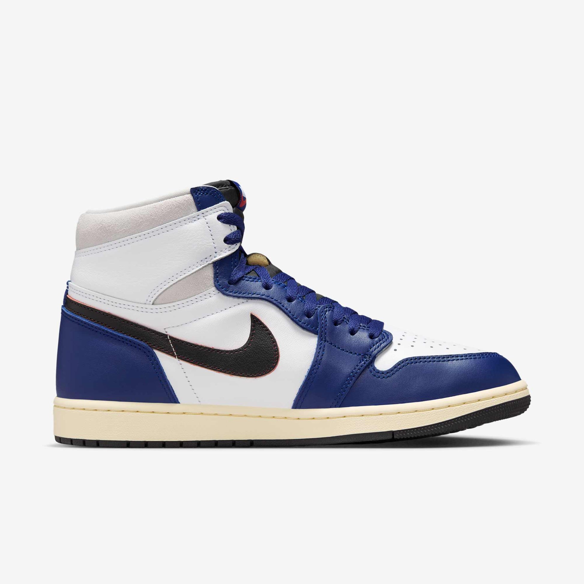 Air Jordan 1 Retro High OG 'Rare Air / Deep Royal Blue' (2025) [DZ5485-100] Athletic Basketball Sports Sneakers in White / Black - Neutral Grey - Deep Royal Blue for Unisex Adult Mens - AVBL MRKT (4)