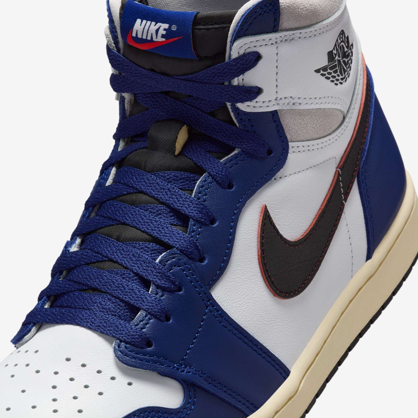 Air Jordan 1 Retro High OG 'Rare Air / Deep Royal Blue' (2025) [DZ5485-100] Athletic Basketball Sports Sneakers in White / Black - Neutral Grey - Deep Royal Blue for Unisex Adult Mens - AVBL MRKT (7)
