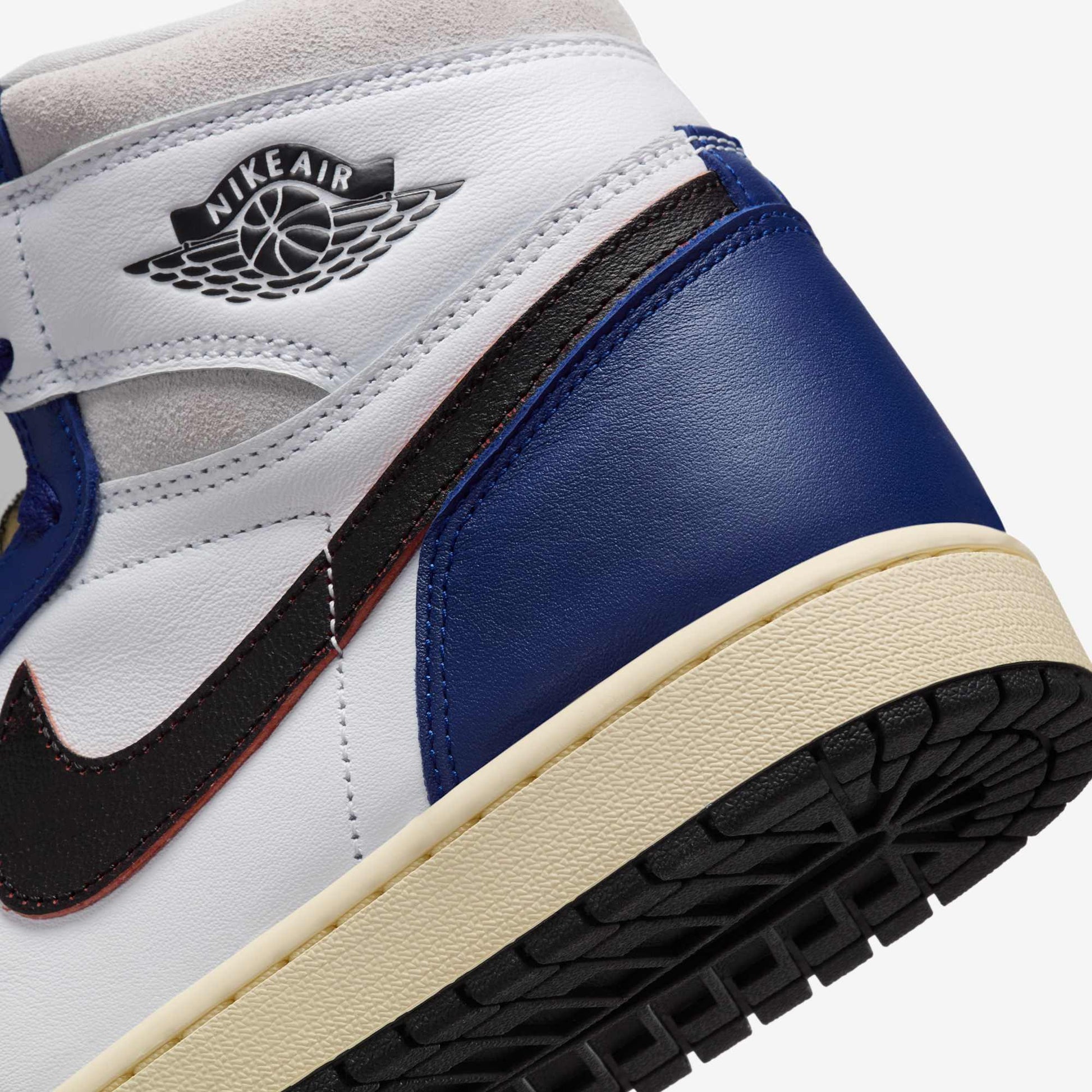 Air Jordan 1 Retro High OG 'Rare Air / Deep Royal Blue' (2025) [DZ5485-100] Athletic Basketball Sports Sneakers in White / Black - Neutral Grey - Deep Royal Blue for Unisex Adult Mens - AVBL MRKT (8)