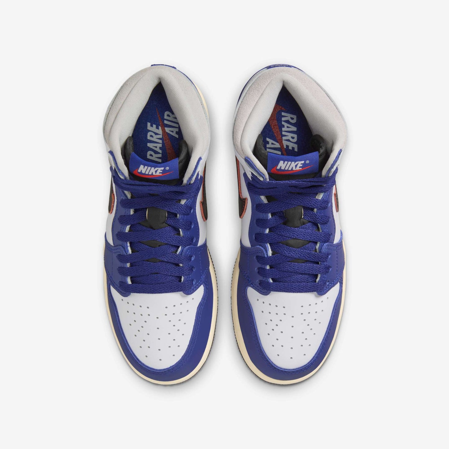 Air Jordan 1 Retro High OG 'Rare Air / Deep Royal Blue' (2025) (GS) [FD1437-100] Athletic Basketball Sports Sneakers in White / Black - Neutral Grey - Deep Royal Blue for Unisex Youth Kids Junior Boys Girls - AVBL MRKT (5)