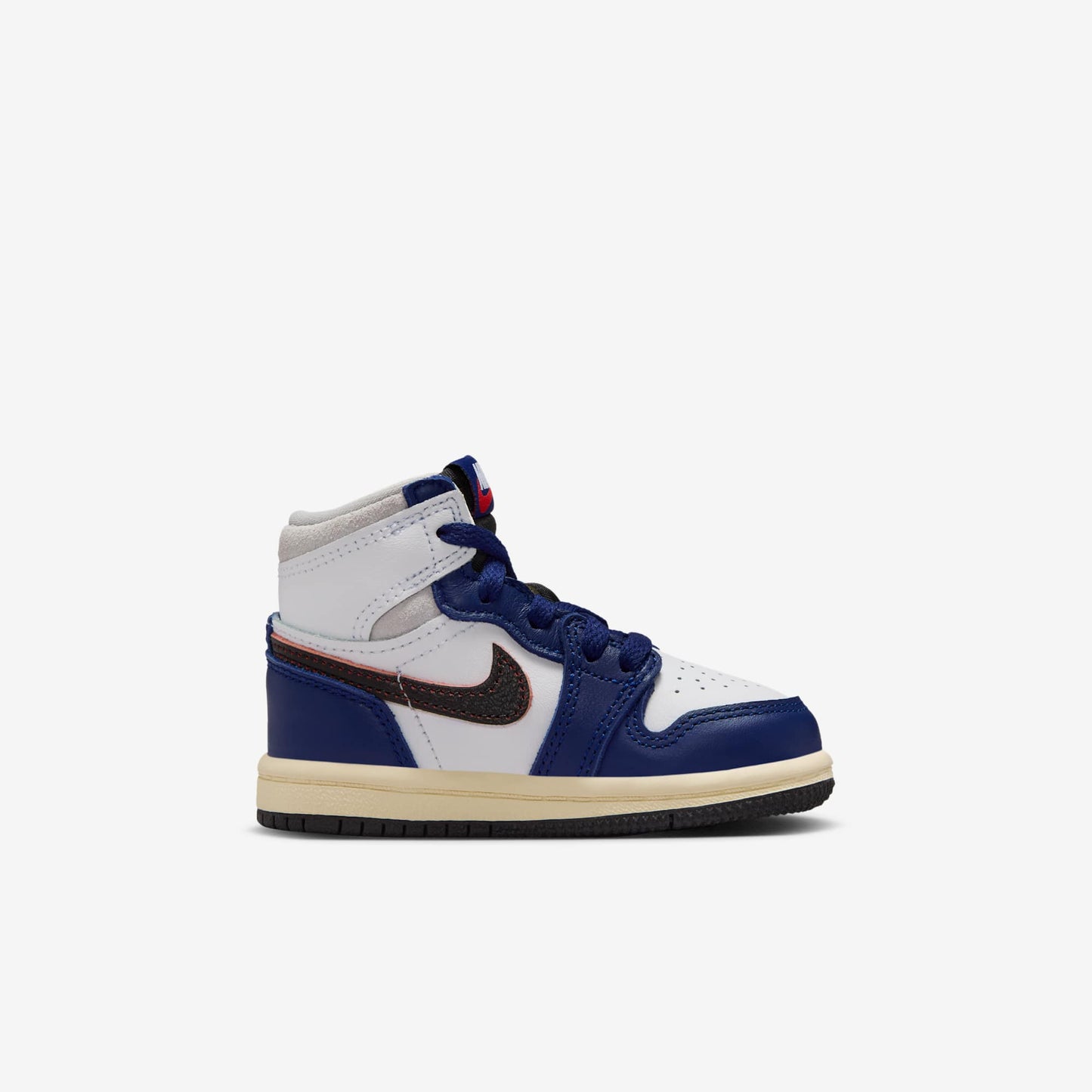 Air Jordan 1 Retro High OG 'Rare Air / Deep Royal Blue' (2025) (TD) [FD1413-100] Athletic Basketball Sports Sneakers in White / Black - Neutral Grey - Deep Royal Blue for Unisex Baby Infant Toddler - AVBL MRKT (4)