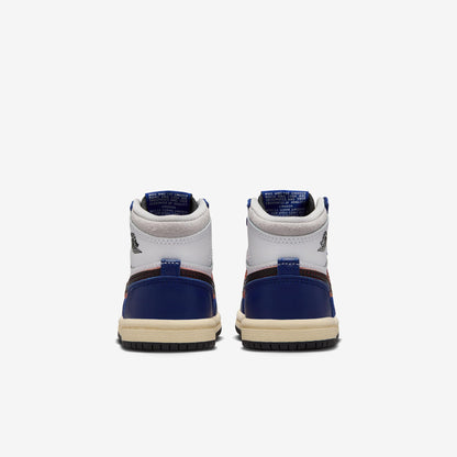 Air Jordan 1 Retro High OG 'Rare Air / Deep Royal Blue' (2025) (TD) [FD1413-100] Athletic Basketball Sports Sneakers in White / Black - Neutral Grey - Deep Royal Blue for Unisex Baby Infant Toddler - AVBL MRKT (6)